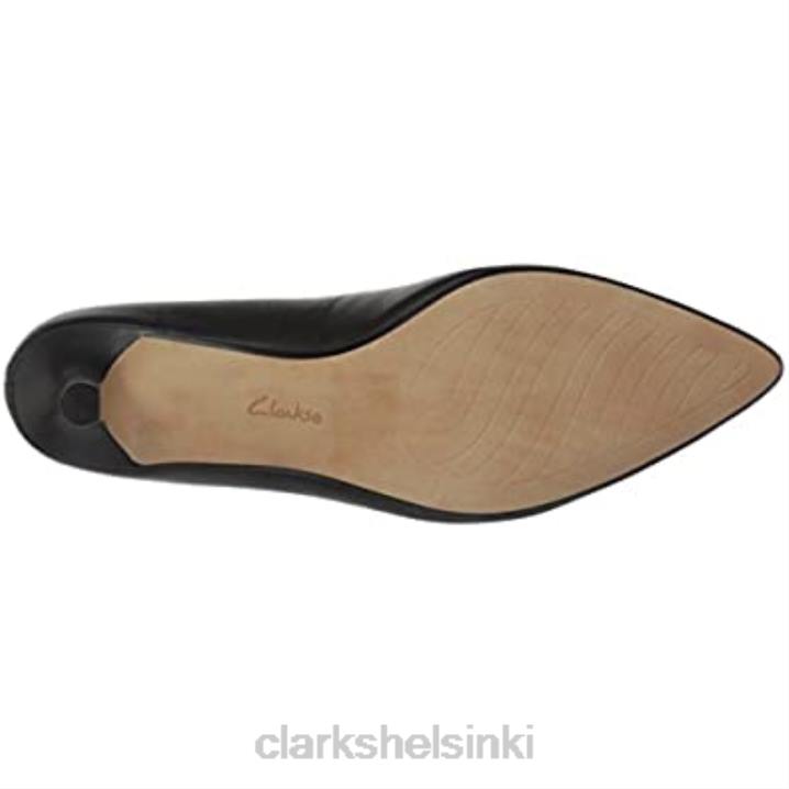 musta nahkainen clarks naisten linvale jerica -pumppu Clarks naiset 2DHN1400 musta nahka