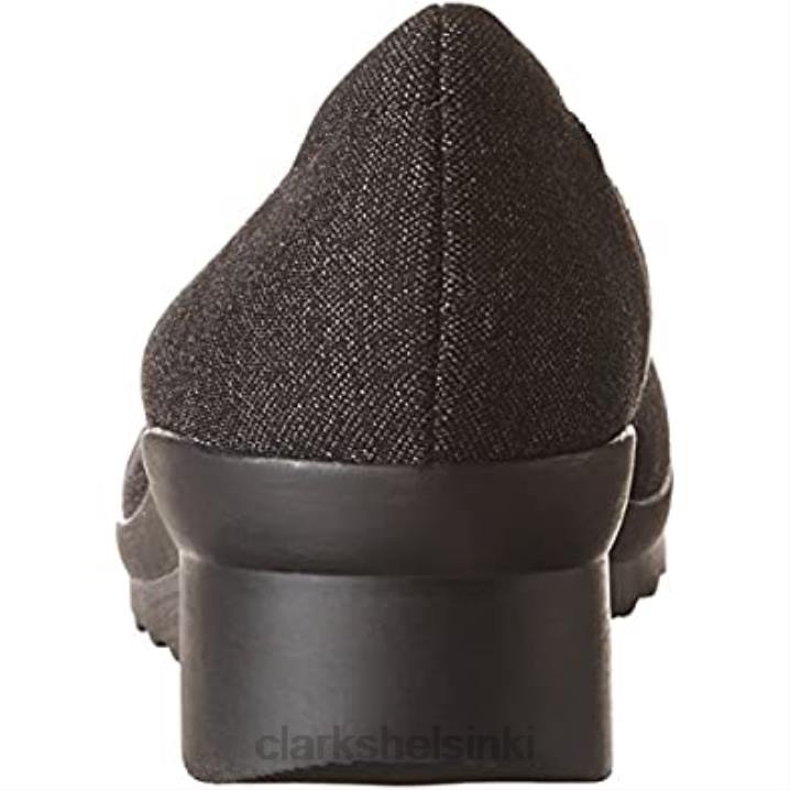 musta tekstiili naisten caddell dash wedge pump clarks Clarks naiset 2DHN2572 musta tekstiili
