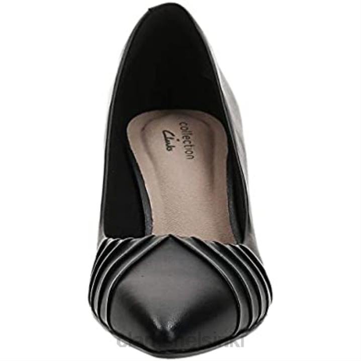 naisten linvale kruunupumppu mustat nahkaiset clarks Clarks naiset 2DHN2238 musta nahka