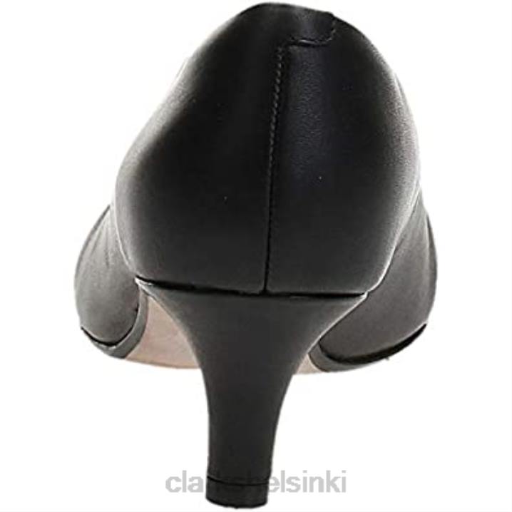 naisten linvale kruunupumppu mustat nahkaiset clarks Clarks naiset 2DHN2238 musta nahka