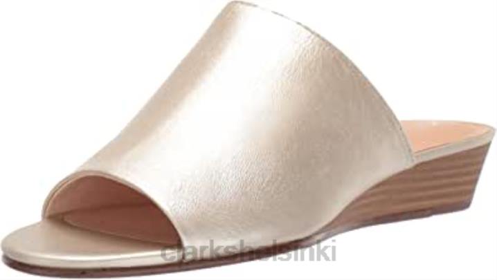 clarks metallinen nahkainen naisten mena ruususandaali Clarks naiset 2DHN1089 metallinen nahka