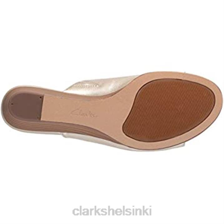 clarks metallinen nahkainen naisten mena ruususandaali Clarks naiset 2DHN1089 metallinen nahka