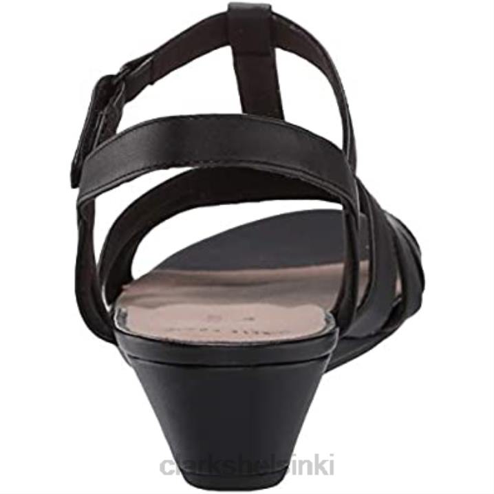 clarks naisten abigail päivänkakkara sandaali musta nahka Clarks naiset 2DHN1738 musta nahka