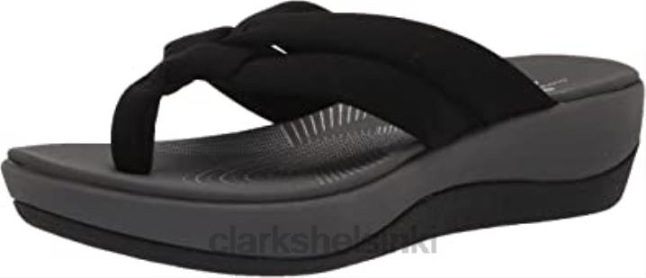 clarks naisten arla kaylie flip-flop musta tekstiili Clarks naiset 2DHN2706 musta tekstiili