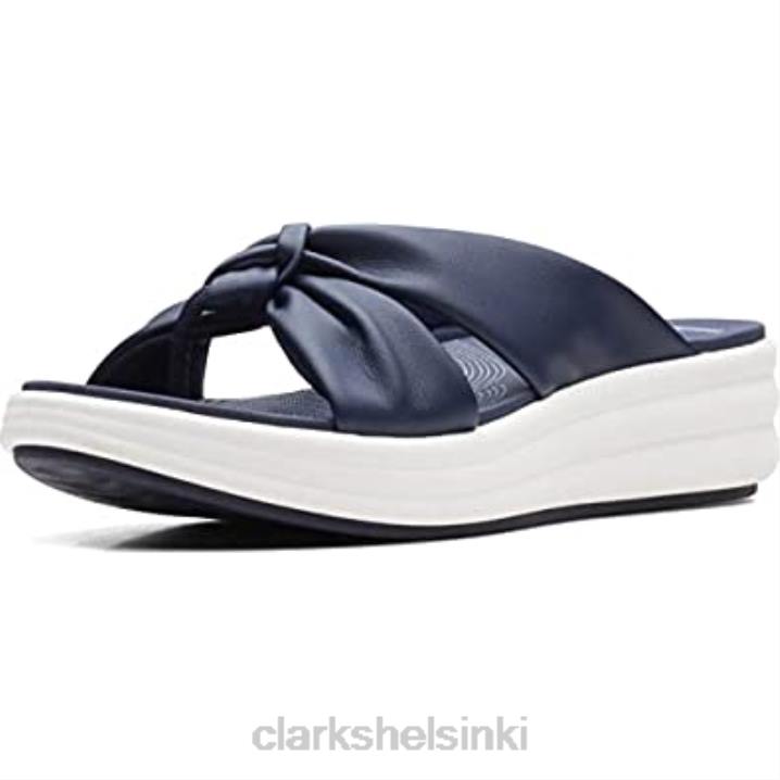 clarks naisten drift ave wedge sandaali tumma laivastonsininen synteettinen Clarks naiset 2DHN626 tumma laivastonsininen synteettinen materiaali