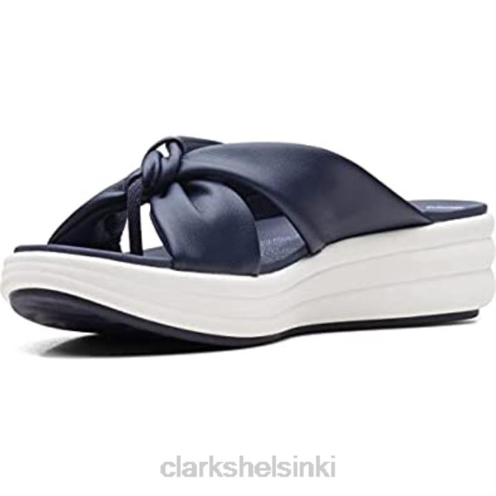 clarks naisten drift ave wedge sandaali tumma laivastonsininen synteettinen Clarks naiset 2DHN626 tumma laivastonsininen synteettinen materiaali