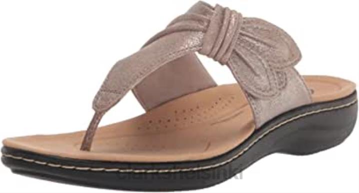 clarks naisten laurieann rae litteät sandaalit taupe metallinen synteettinen Clarks naiset 2DHN426