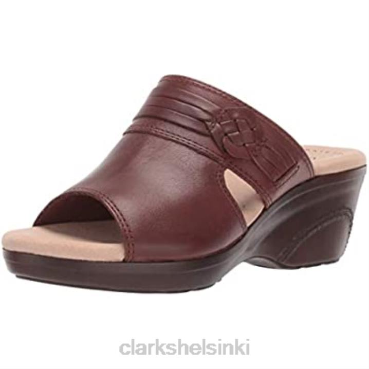clarks naisten lynette trudie sandaali mahoga ny -nahkaa Clarks naiset 2DHN2834 mahonki nahkaa