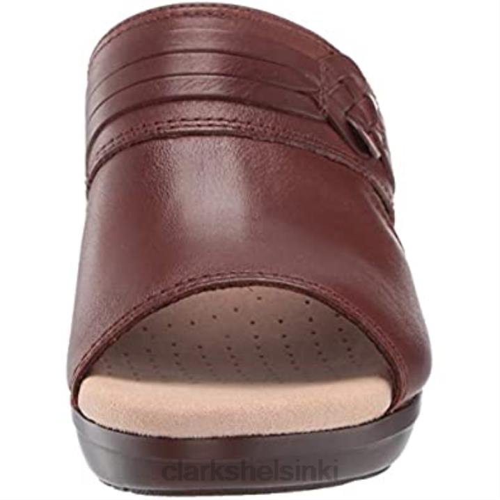 clarks naisten lynette trudie sandaali mahoga ny -nahkaa Clarks naiset 2DHN2834 mahonki nahkaa