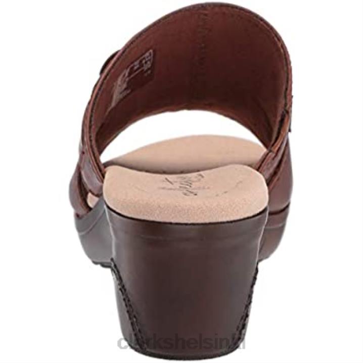 clarks naisten lynette trudie sandaali mahoga ny -nahkaa Clarks naiset 2DHN2834 mahonki nahkaa
