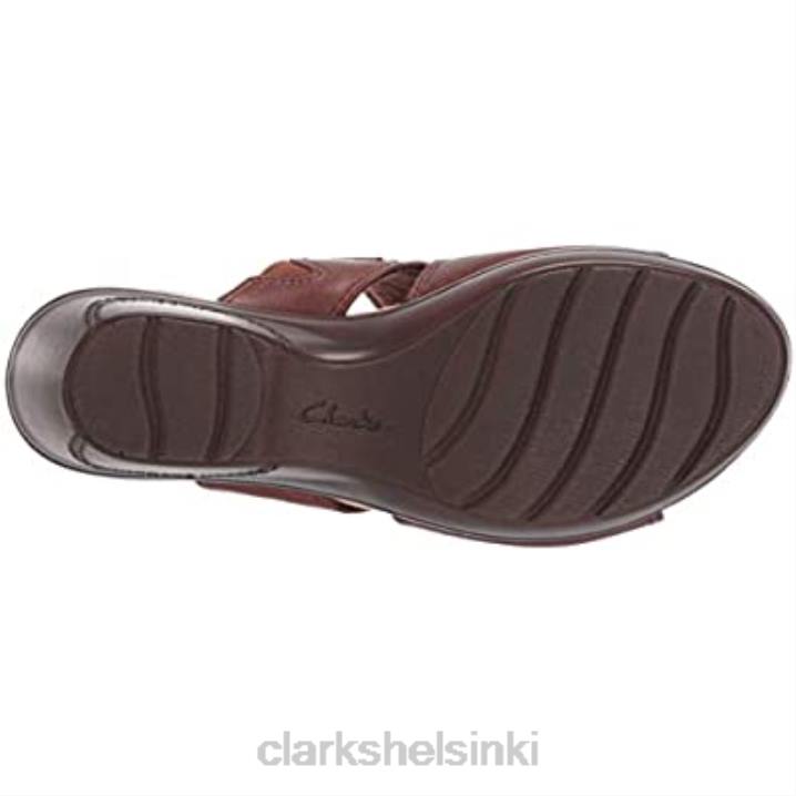 clarks naisten lynette trudie sandaali mahoga ny -nahkaa Clarks naiset 2DHN2834 mahonki nahkaa
