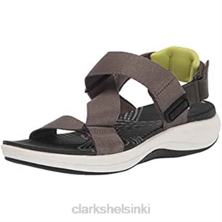 clarks naisten mira sun flat sandaali tumma oliivi tekstiili Clarks naiset 2DHN1642