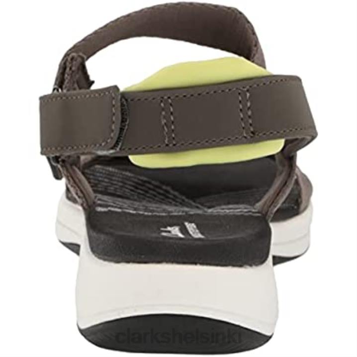 clarks naisten mira sun flat sandaali tumma oliivi tekstiili Clarks naiset 2DHN1642