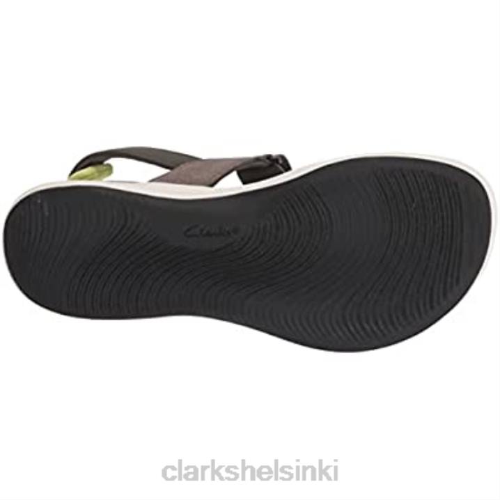 clarks naisten mira sun flat sandaali tumma oliivi tekstiili Clarks naiset 2DHN1642
