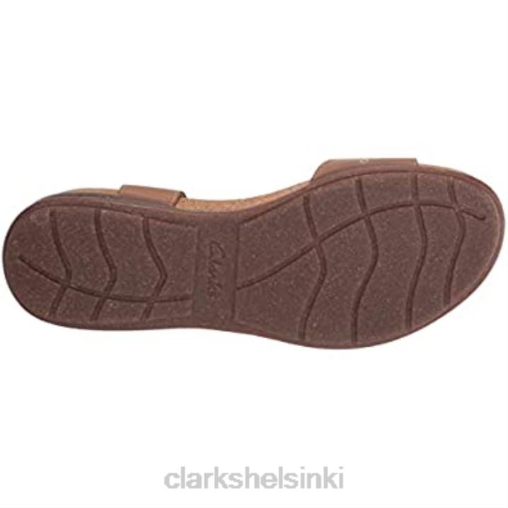 clarks naisten roseville mae litteä sandaali vaaleanruskea nahka Clarks naiset 2DHN1690