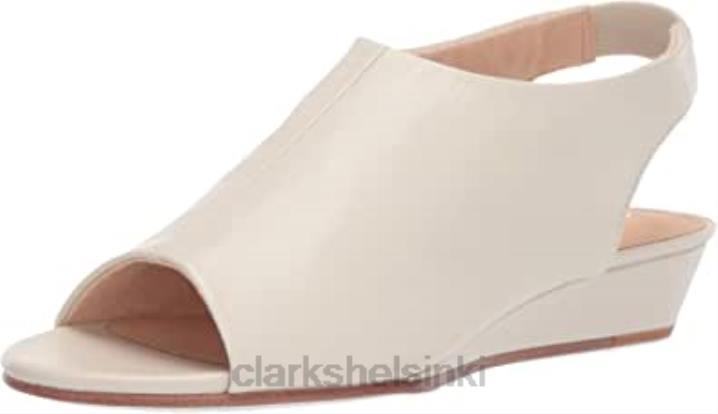 clarks naisten sense silkkikiila sandaali valkoinen nahka Clarks naiset 2DHN1034 valkoista nahkaa