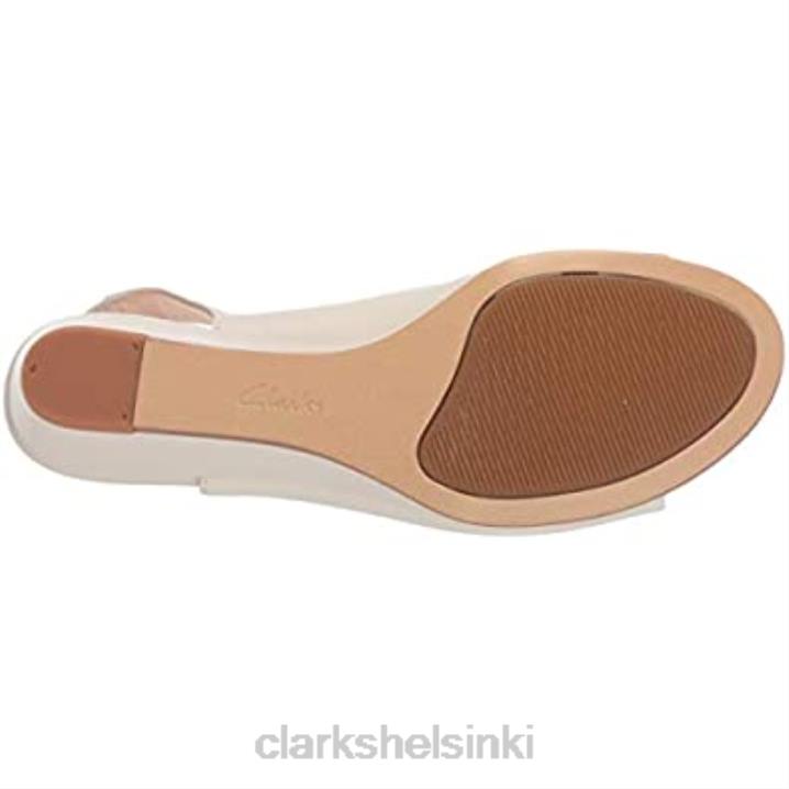 clarks naisten sense silkkikiila sandaali valkoinen nahka Clarks naiset 2DHN1034 valkoista nahkaa