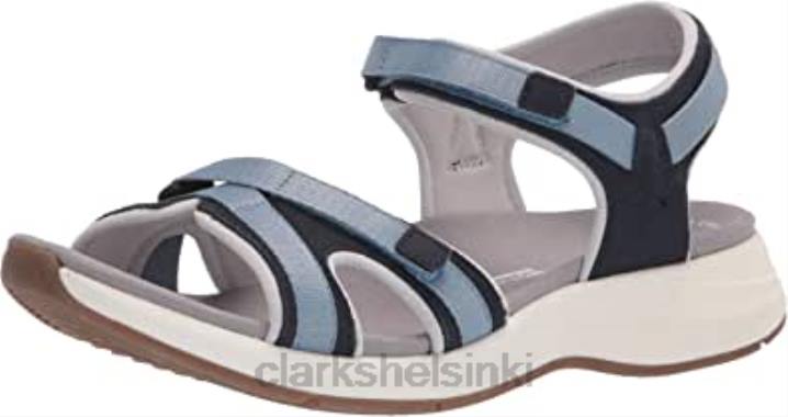 clarks naisten solan drift flat sandaali laivastonsininen mokkanahka Clarks naiset 2DHN1074