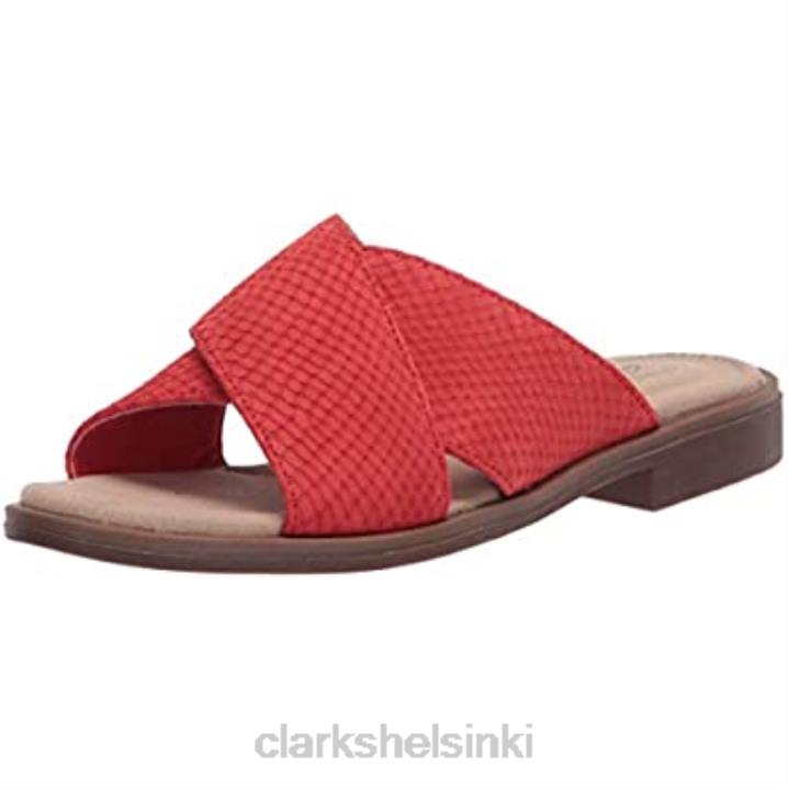 clarks red interest mokkanahka naisten declan muratti sandaali Clarks naiset 2DHN745 punainen korko mokka