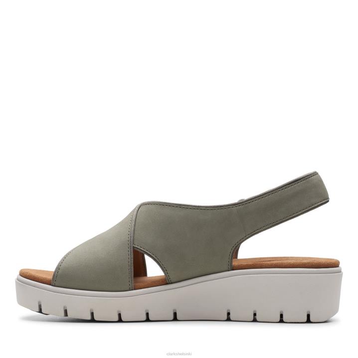 clarks sage nubuck un karely sun Clarks naiset 2DHN3369 salvia nubukki