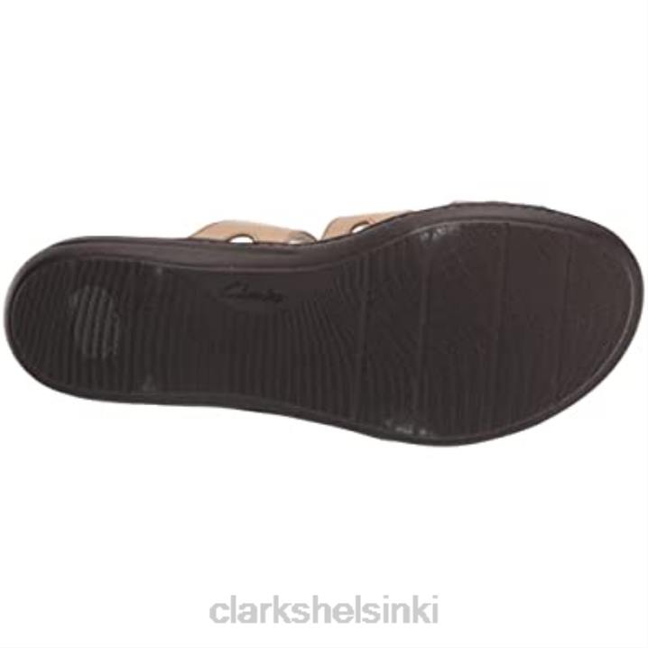 clarks sand nahka naisten laurieann cove litteät sandaalit Clarks naiset 2DHN1057 hiekka nahkaa