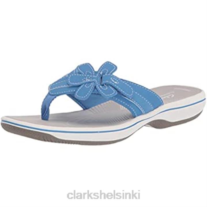 clarks sininen synteettinen naisten brinkley-floora flip-flop Clarks naiset 2DHN497 sininen synteettinen