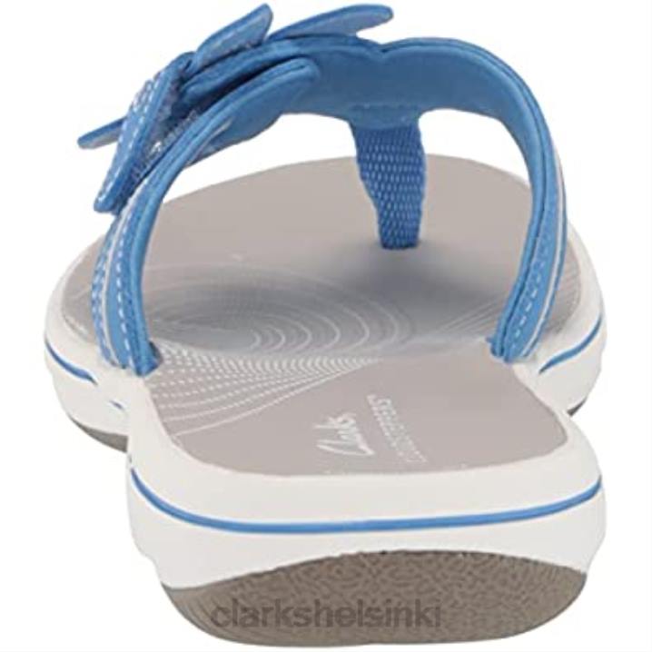 clarks sininen synteettinen naisten brinkley-floora flip-flop Clarks naiset 2DHN497 sininen synteettinen