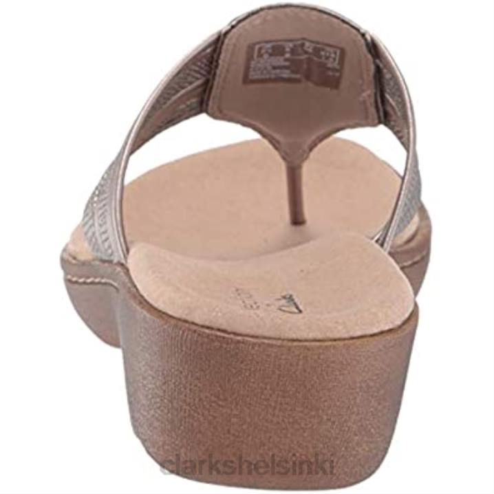 clarks tinaa metallinhohtoinen synthe-nahkainen naisten phebe carman sandaali Clarks naiset 2DHN1161 tina metallinen synteettinen nahka