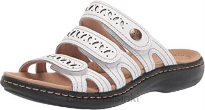 clarks valkoinen nahkainen naisten laurieann echo sandaali Clarks naiset 2DHN2257 valkoista nahkaa