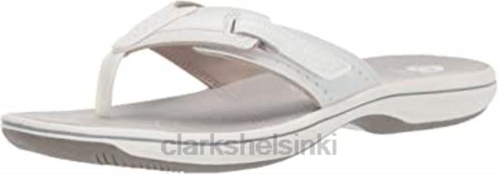 clarks valkoinen synteettinen naisten brinkley riutta flip-flop Clarks naiset 2DHN857 valkoinen synteettinen