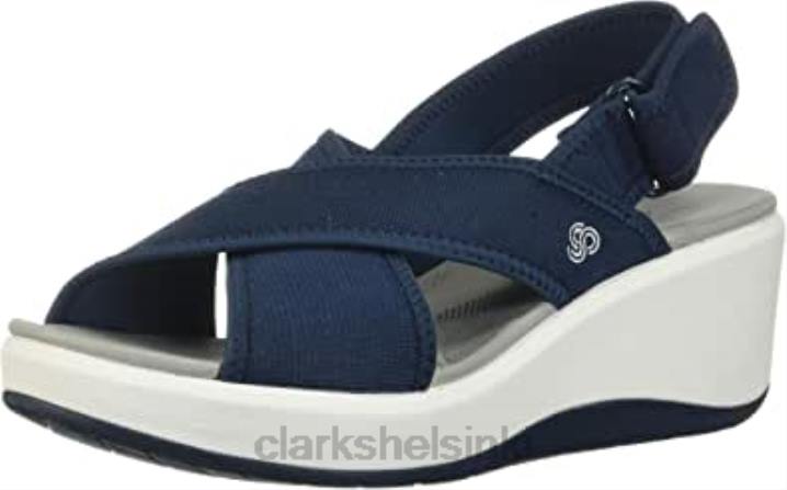 laivastonsininen tekstiili clarks naisten step cali cove sandaali Clarks naiset 2DHN2379 laivastonsininen tekstiili