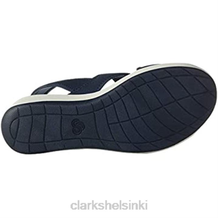 laivastonsininen tekstiili clarks naisten step cali cove sandaali Clarks naiset 2DHN2379 laivastonsininen tekstiili