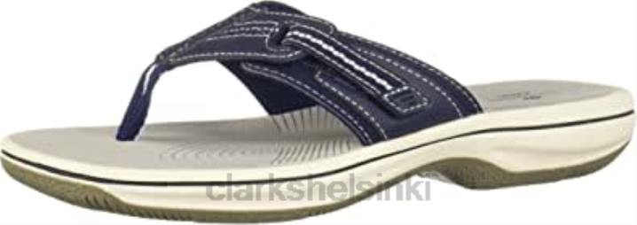 laivastonsiniset synteettiset naisten brinkley-jazz-flip-flop clarkit Clarks naiset 2DHN1820 laivastonsininen synteettinen