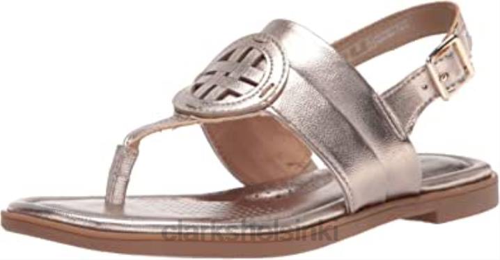 metallinen synteettinen clarks naisten reyna glam litteä sandaali Clarks naiset 2DHN1603