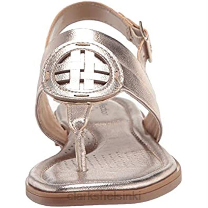 metallinen synteettinen clarks naisten reyna glam litteä sandaali Clarks naiset 2DHN1603