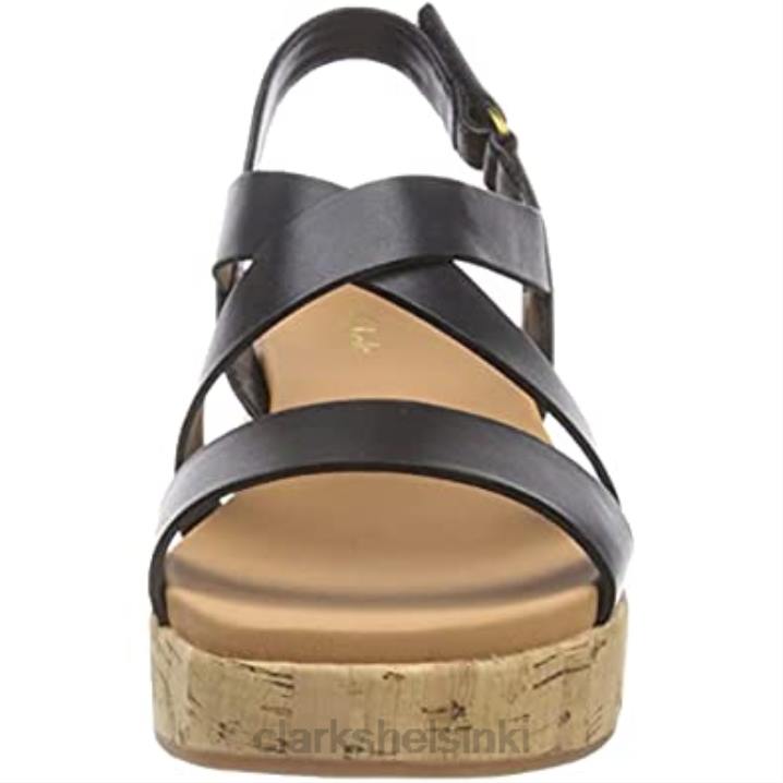 musta clarks naisten kimmei korkkikiila sandaali Clarks naiset 2DHN2011 musta