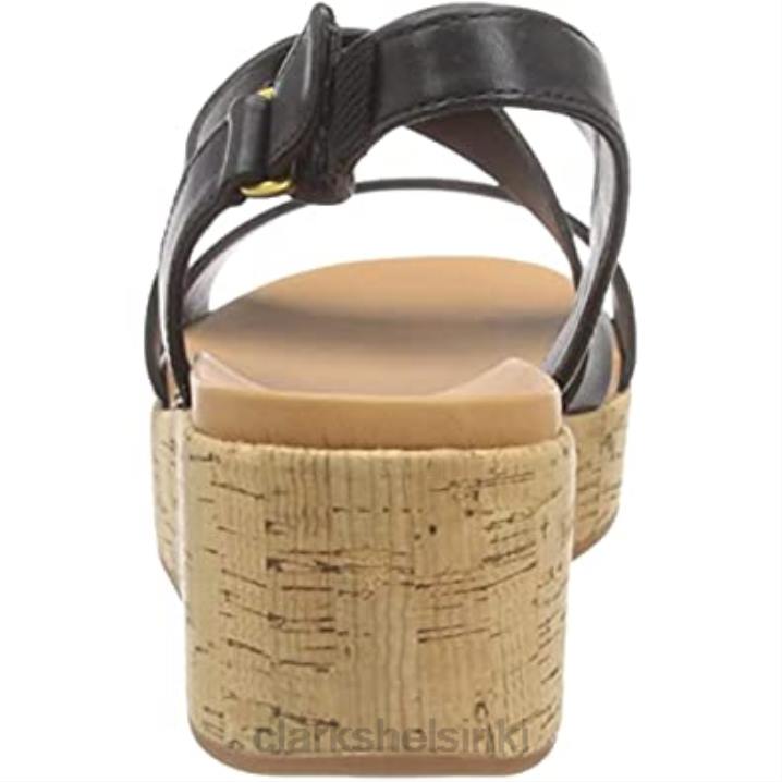 musta clarks naisten kimmei korkkikiila sandaali Clarks naiset 2DHN2011 musta