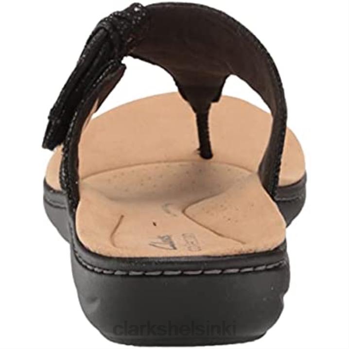 musta clarks naisten laurieann rae litteä sandaali Clarks naiset 2DHN467