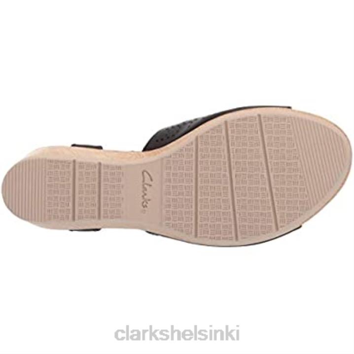 musta nahka naisten cammy glory wedge sandaali clarks Clarks naiset 2DHN1540 musta nahka