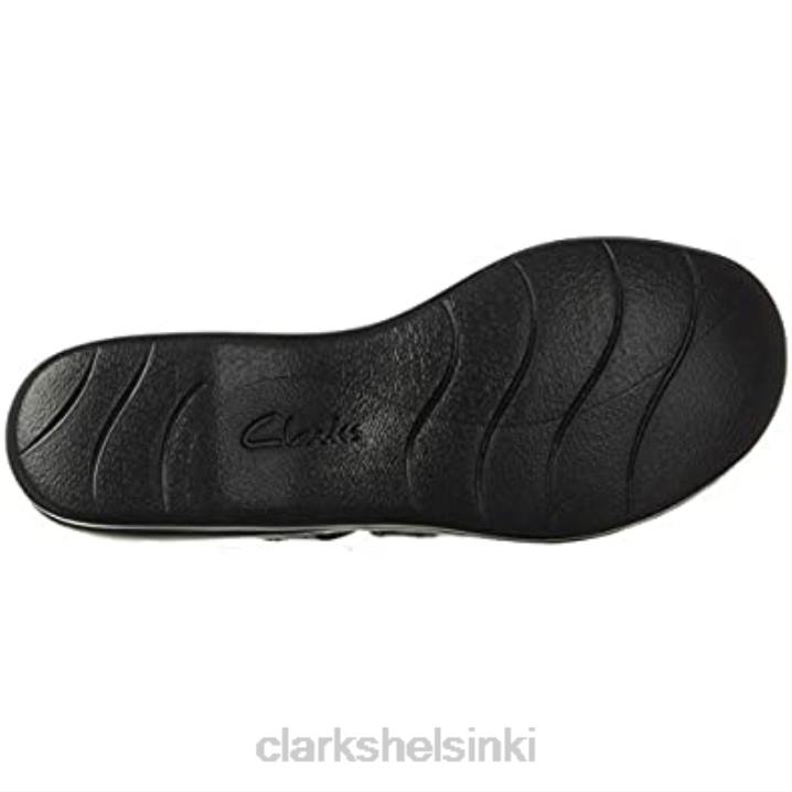 musta nahkainen clarks naisten leisa cacti slide sandaali Clarks naiset 2DHN1203 musta nahka