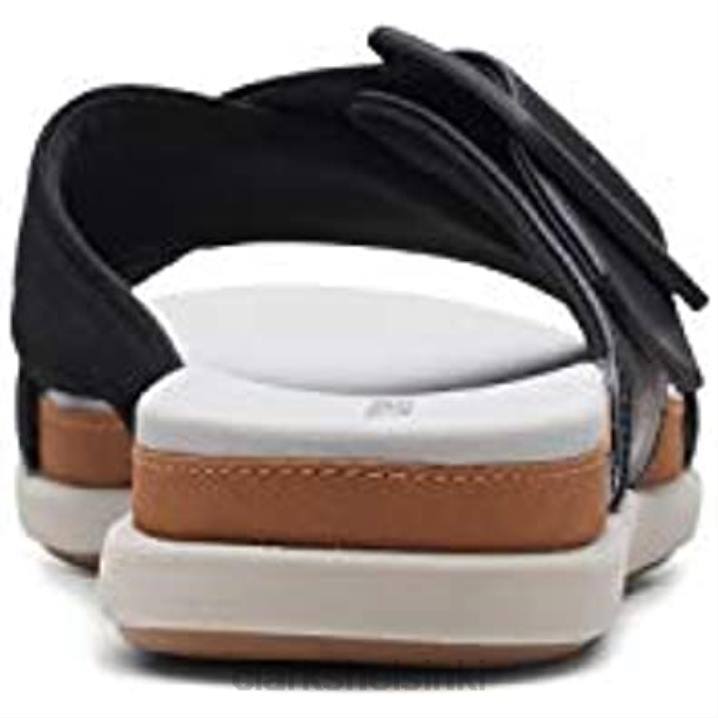 musta synteettinen clarks naisten eliza april slide sandaali Clarks naiset 2DHN1859 musta synteettinen