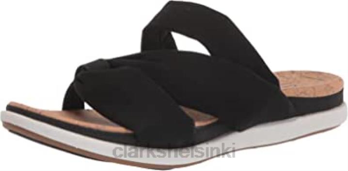 musta tekstiili clarks naisten eliza skip slide sandaali Clarks naiset 2DHN955 musta tekstiili