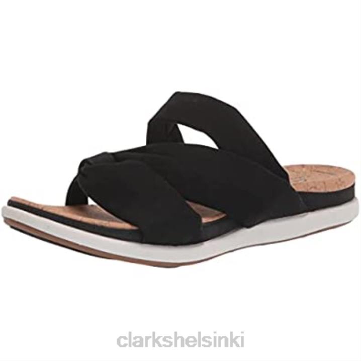 musta tekstiili clarks naisten eliza skip slide sandaali Clarks naiset 2DHN955 musta tekstiili