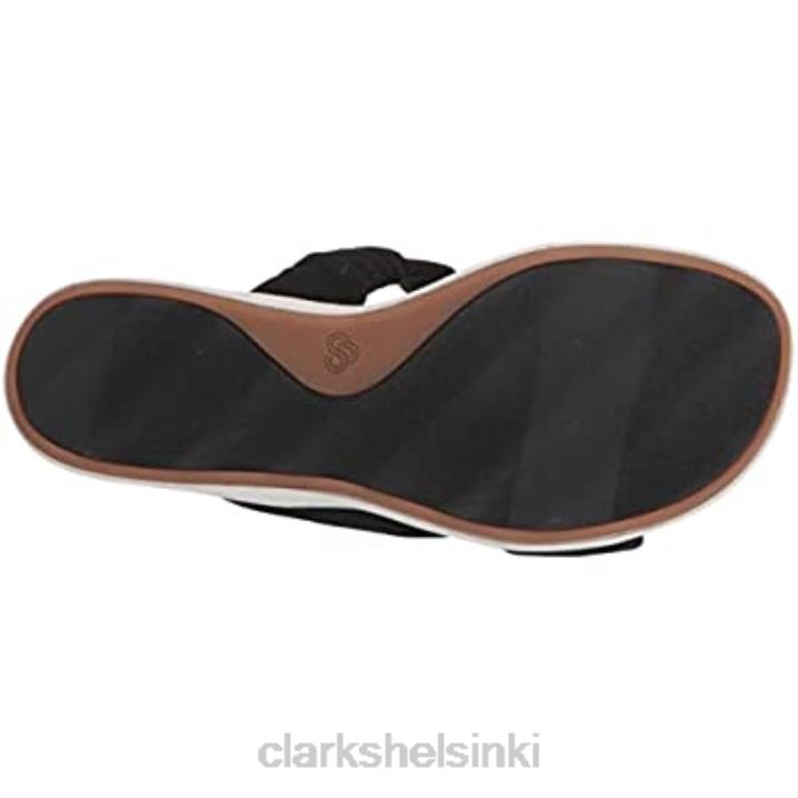 musta tekstiili clarks naisten eliza skip slide sandaali Clarks naiset 2DHN955 musta tekstiili