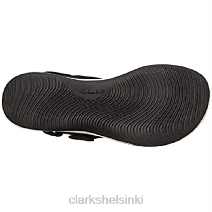 musta tekstiili naisten mira sun flat sandaalin clarks Clarks naiset 2DHN1596