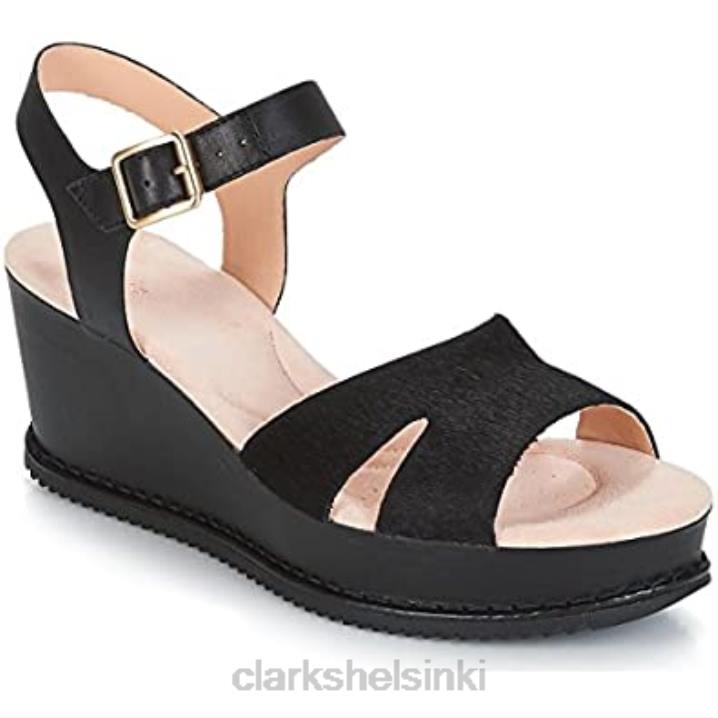 mustat clarks naisten akilah eden nilkkasandaalit Clarks naiset 2DHN1232 musta nahka