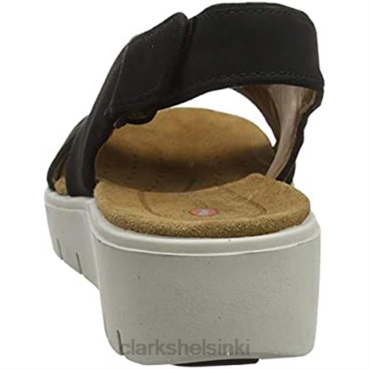 mustat naisten un karely aurinkovarvastossut clarks Clarks naiset 2DHN108 musta nubukki
