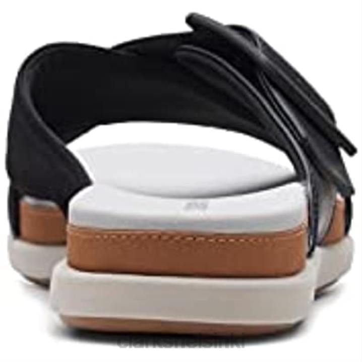 mustat synteettiset naisten sandaalit clarks Clarks naiset 2DHN740