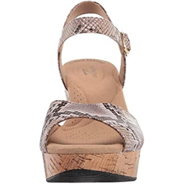 naisten annadel mystic wedge sandaali clarks luonnollinen käärme synteettinen Clarks naiset 2DHN2301