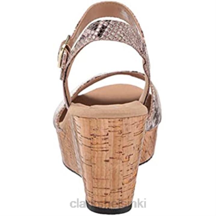 naisten annadel mystic wedge sandaali clarks luonnollinen käärme synteettinen Clarks naiset 2DHN2301